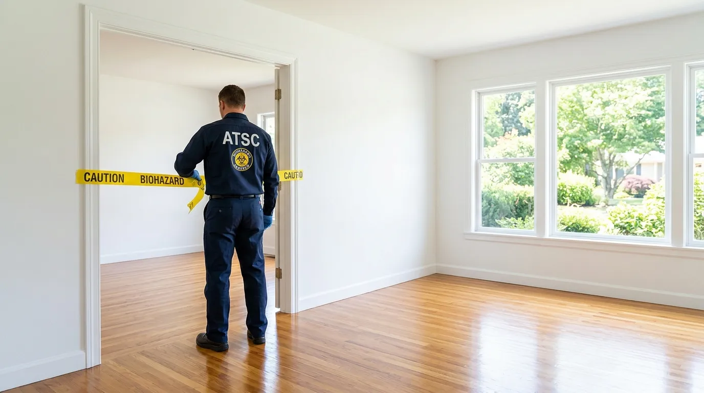 Certified biohazard cleanup crew performing Trauma Scene Cleanup in Peekskill